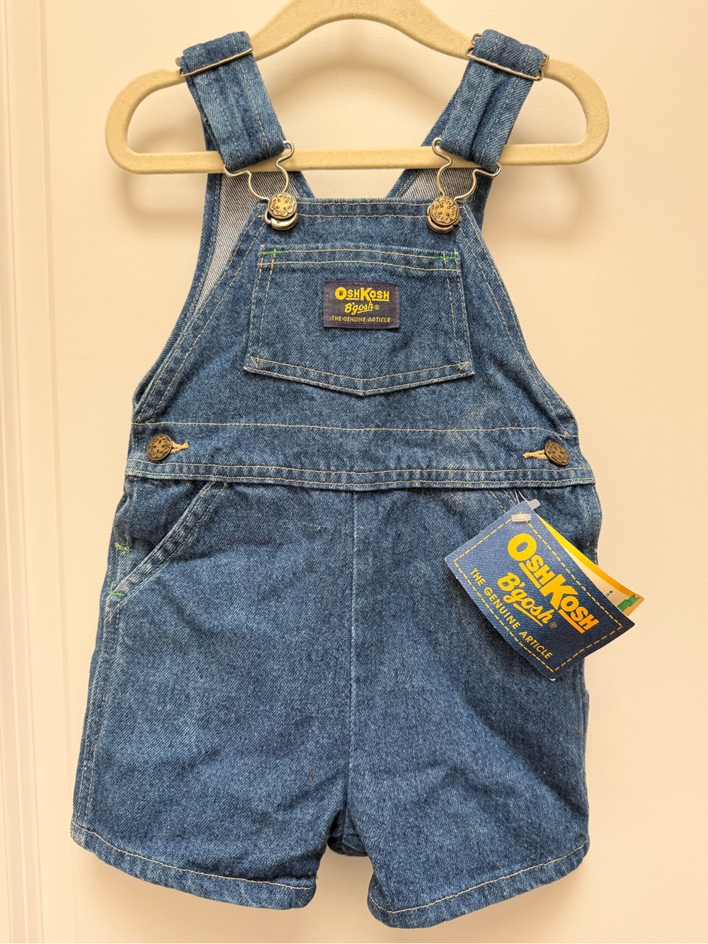 Vintage Deadstock Vestback OshKosh B'gosh Shortalls Size 2T